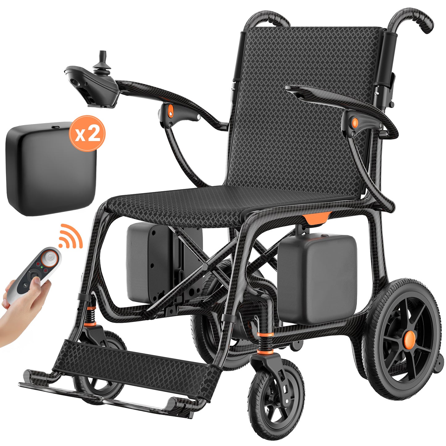FreeWink EW209 Ultralight Carbon Fiber Folding Electric Wheelchair