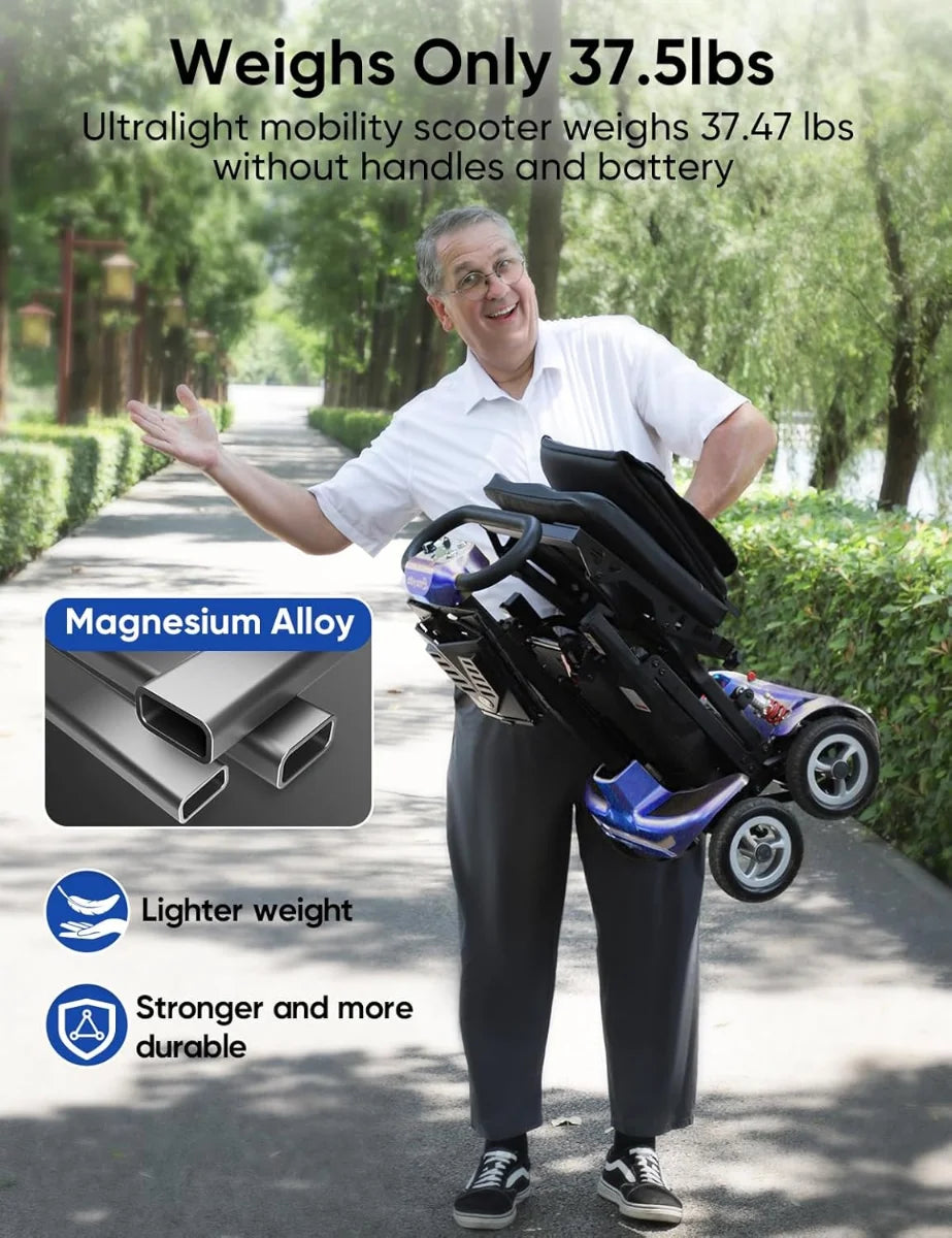 FreeWink T350 4-Wheel Ultra-Light Folding Mobility Scooter