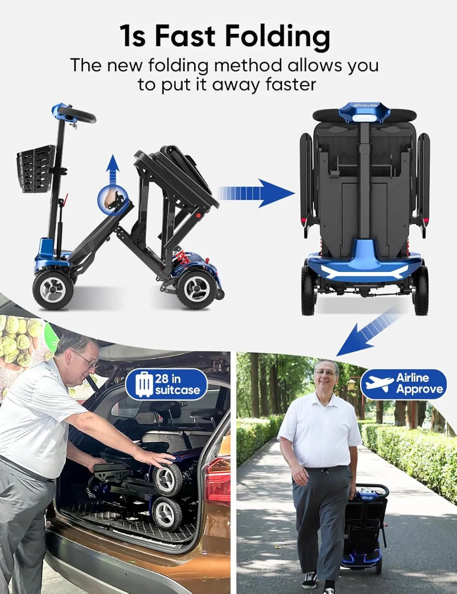 FreeWink T350 4-Wheel Ultra-Light Folding Mobility Scooter